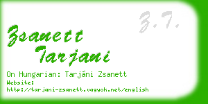 zsanett tarjani business card