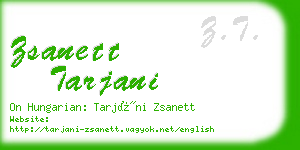 zsanett tarjani business card